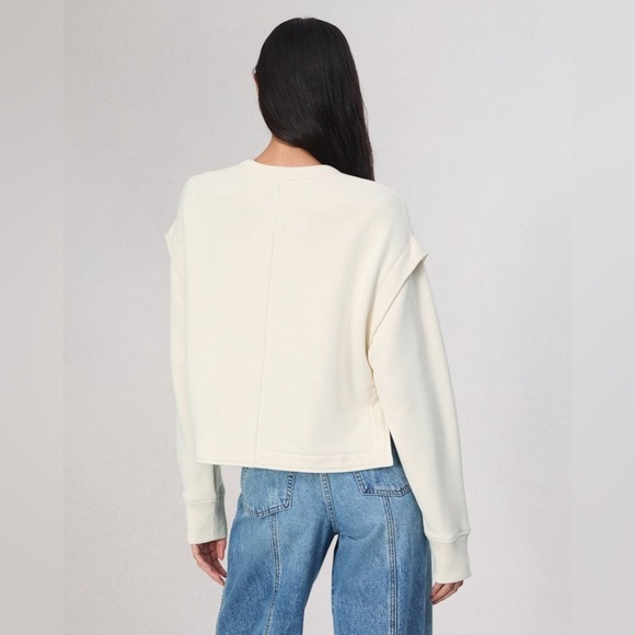 RAG & BONE NWOT Jo Cotton Blend Top in Ivory - Picture 4 of 12